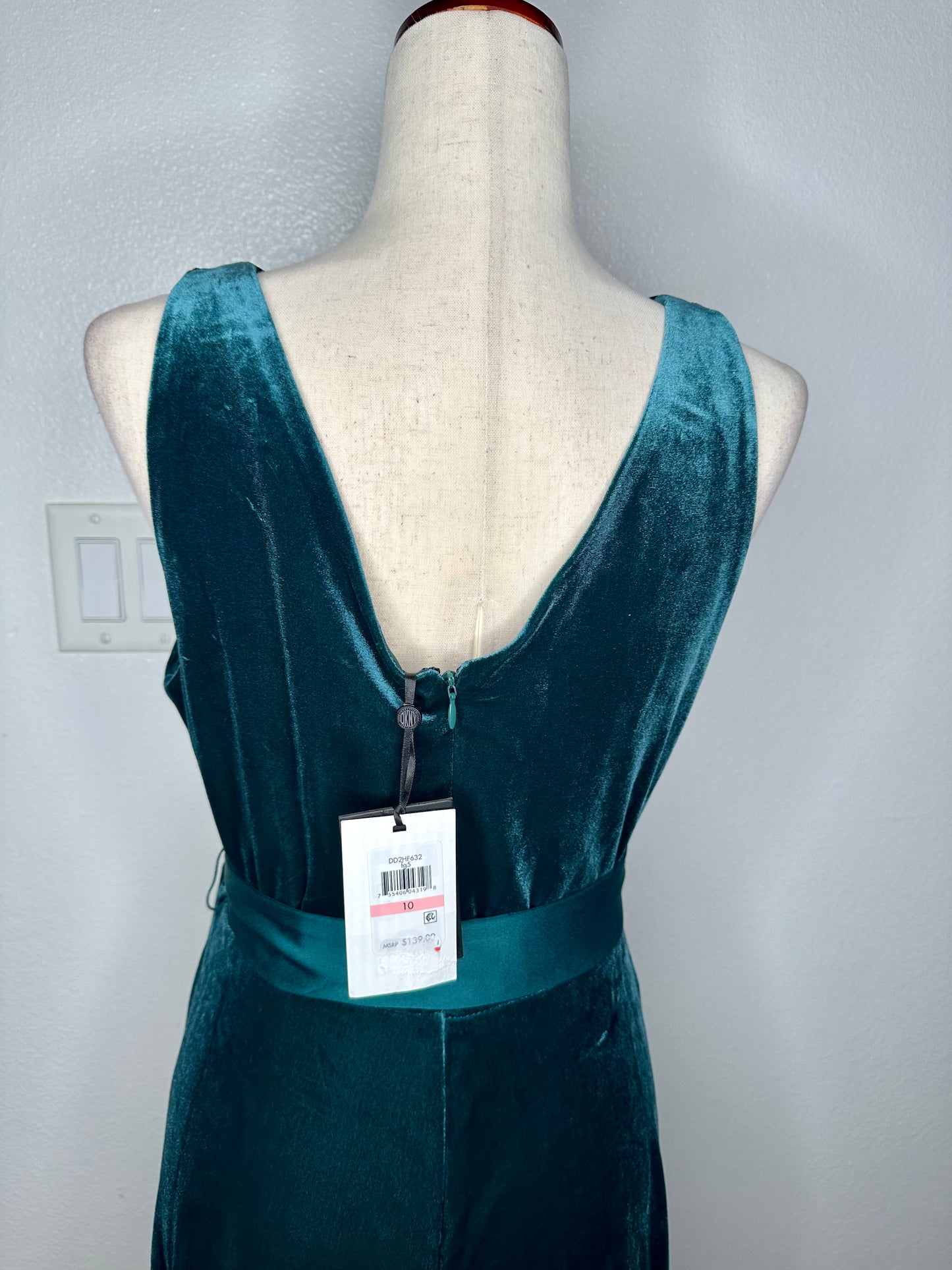 Designer Womens Velvet Midi Wrap Dress