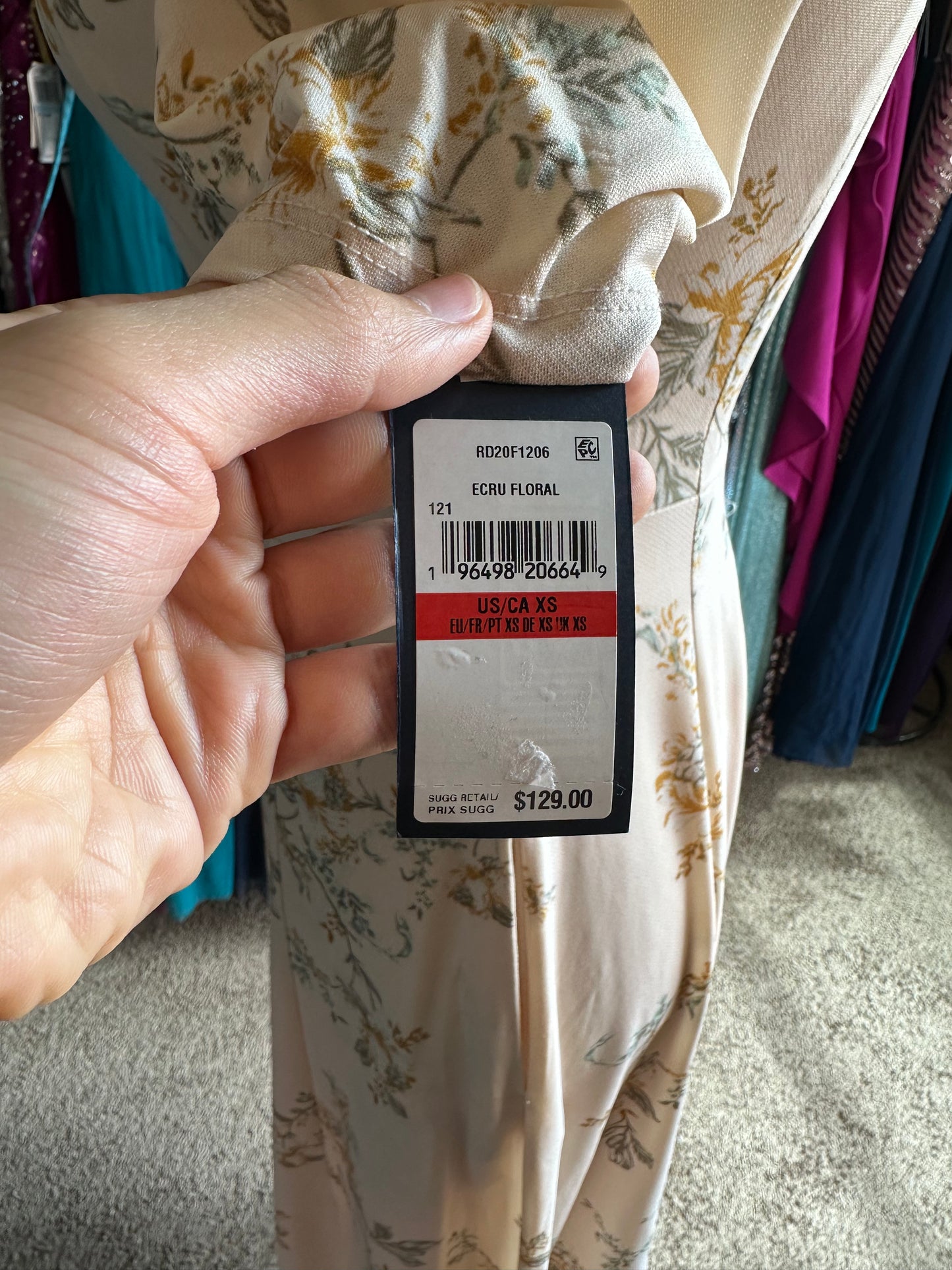 Harland Crossover-Neck Puff-Shoulder Dress