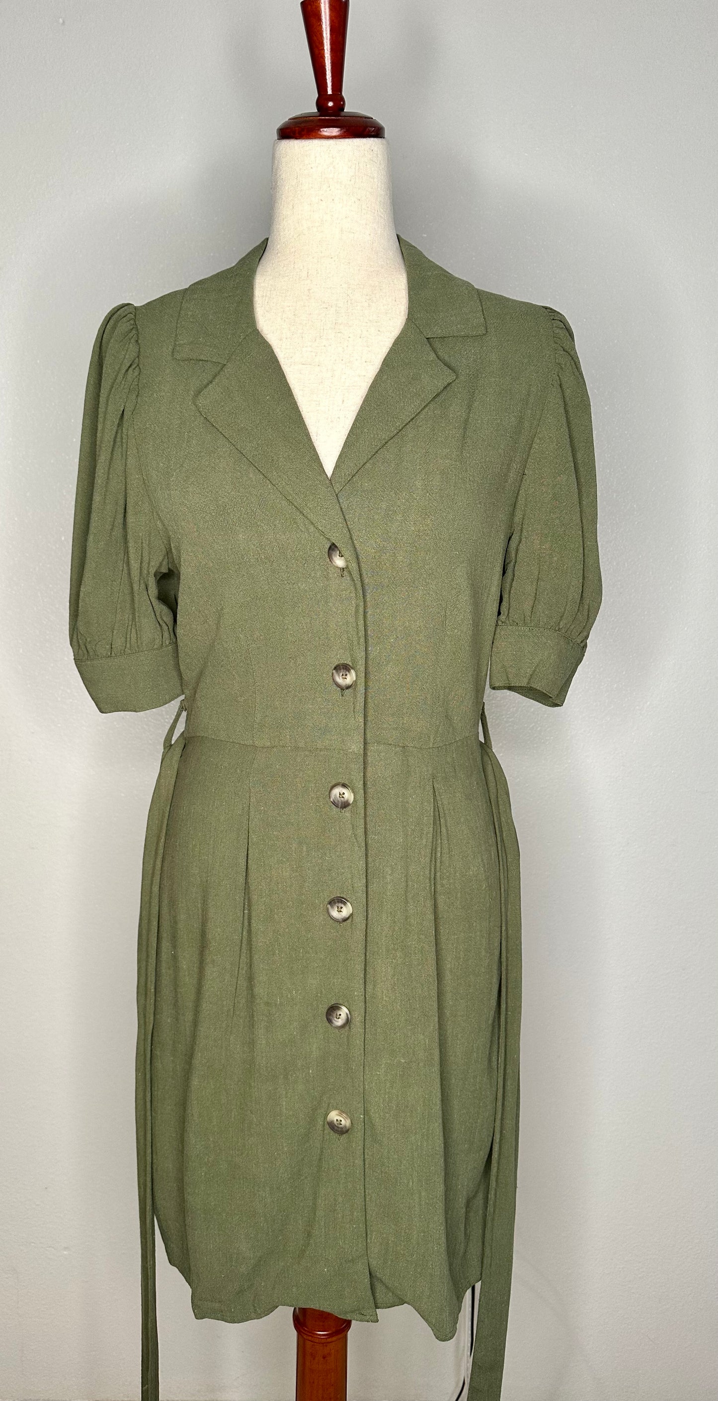 Womens Puff-Sleeve Short Mini Dress