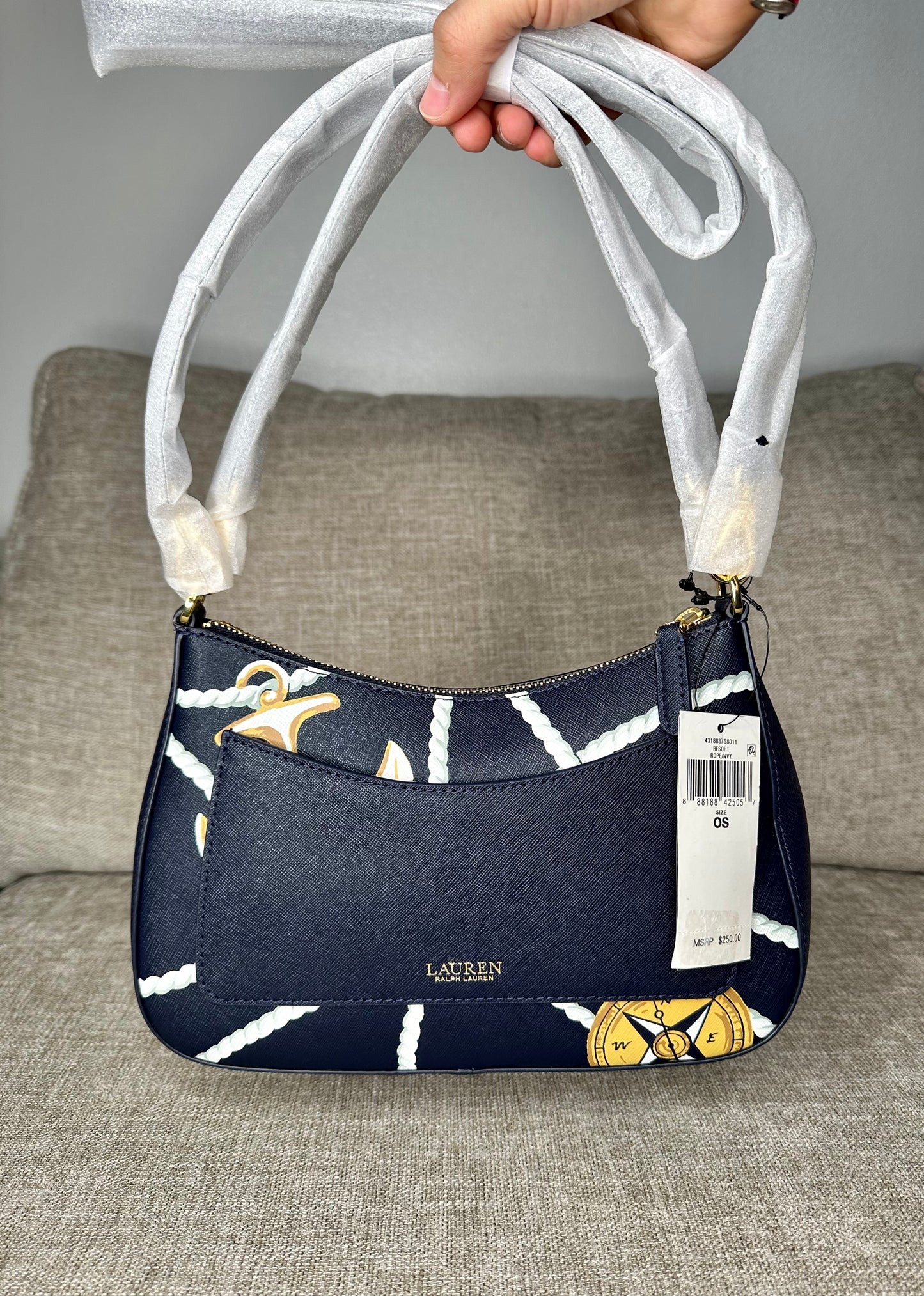 Designer Resort Rope/Navy shoulder bag