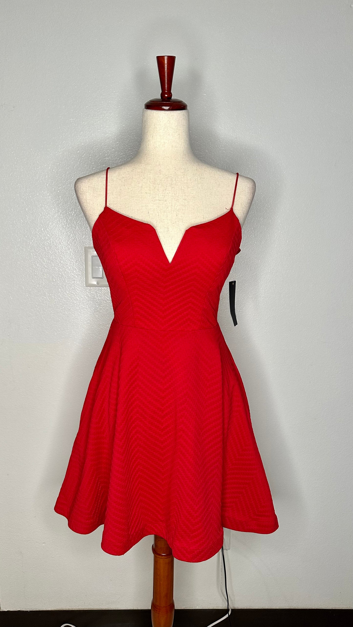 Womens Knit Notch Neck Cocktail And Party Dress