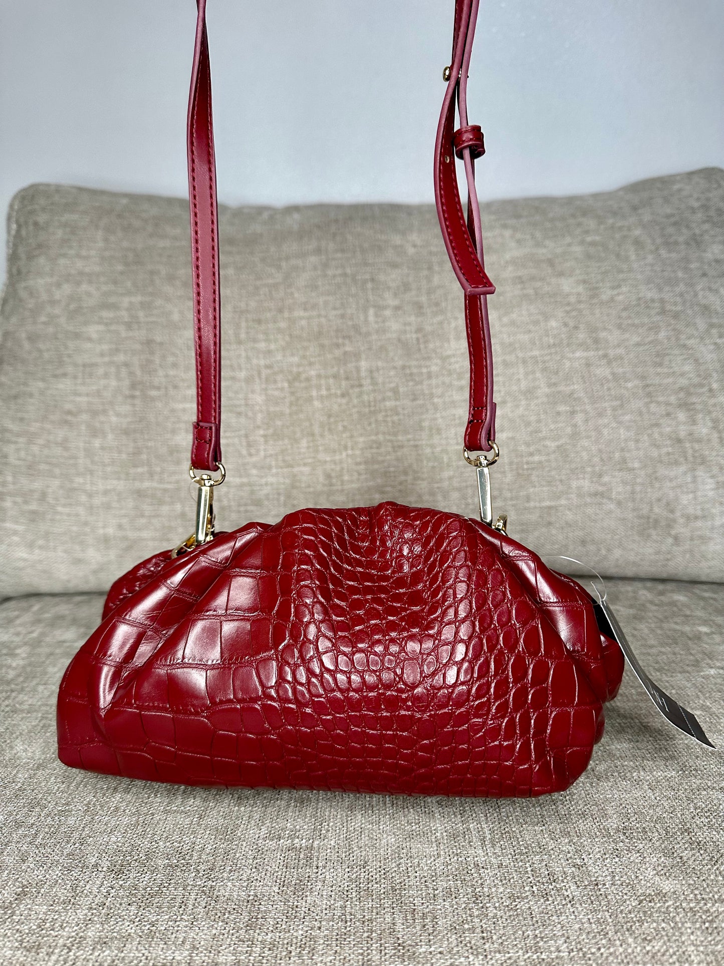 Designer Small KJ Clutch Color Dark Cherry