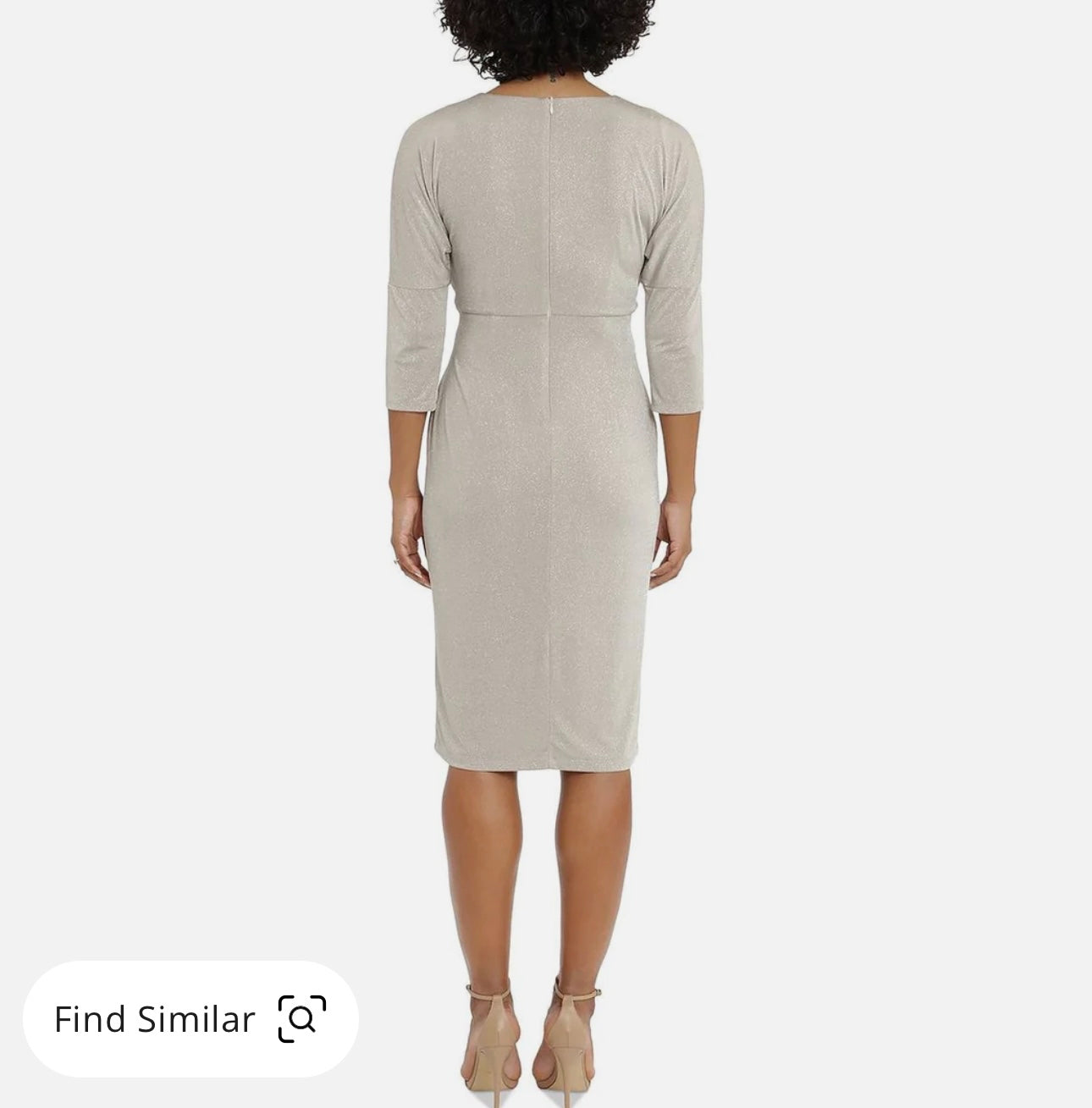 Womens Shimmer Midi Cocktail And Party Dress