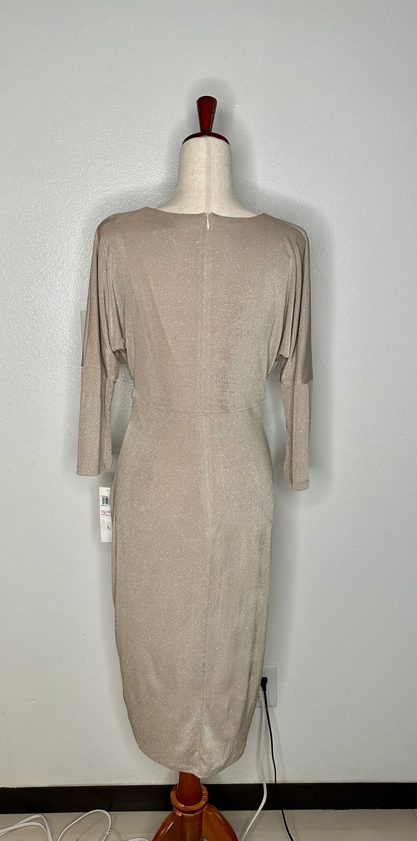 Womens Shimmer Midi Cocktail And Party Dress