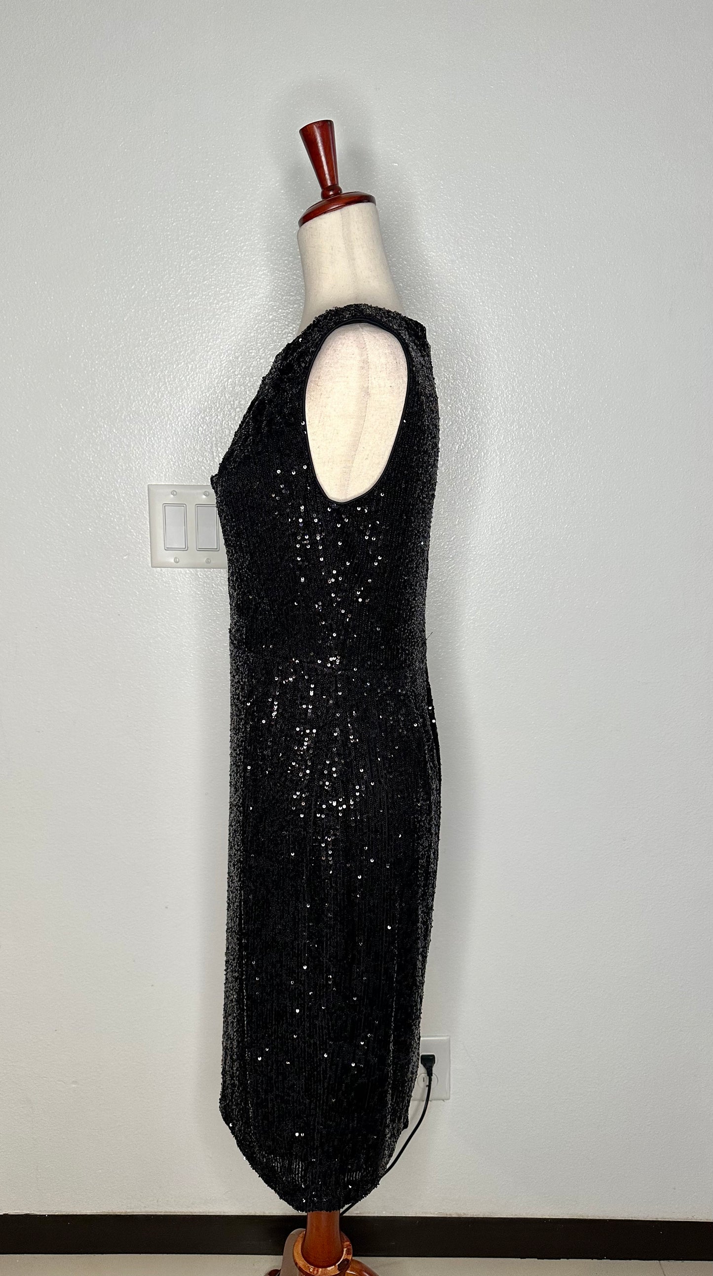 Womens Sequined Knee Cocktail And Party Dress