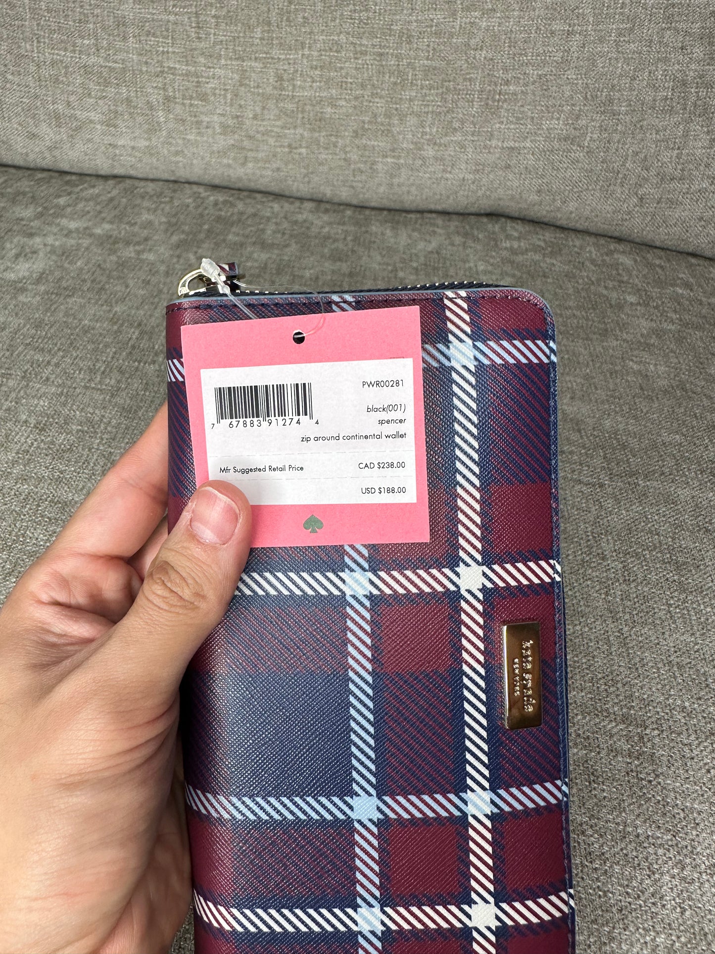 Designer  Spencer Zip-around Continental Wallet