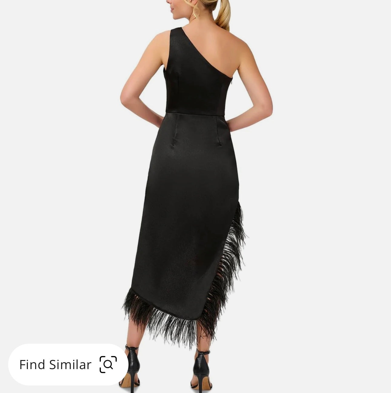 Designer Womens Fringe Hem Asymmetrical Cocktail And Party Dress