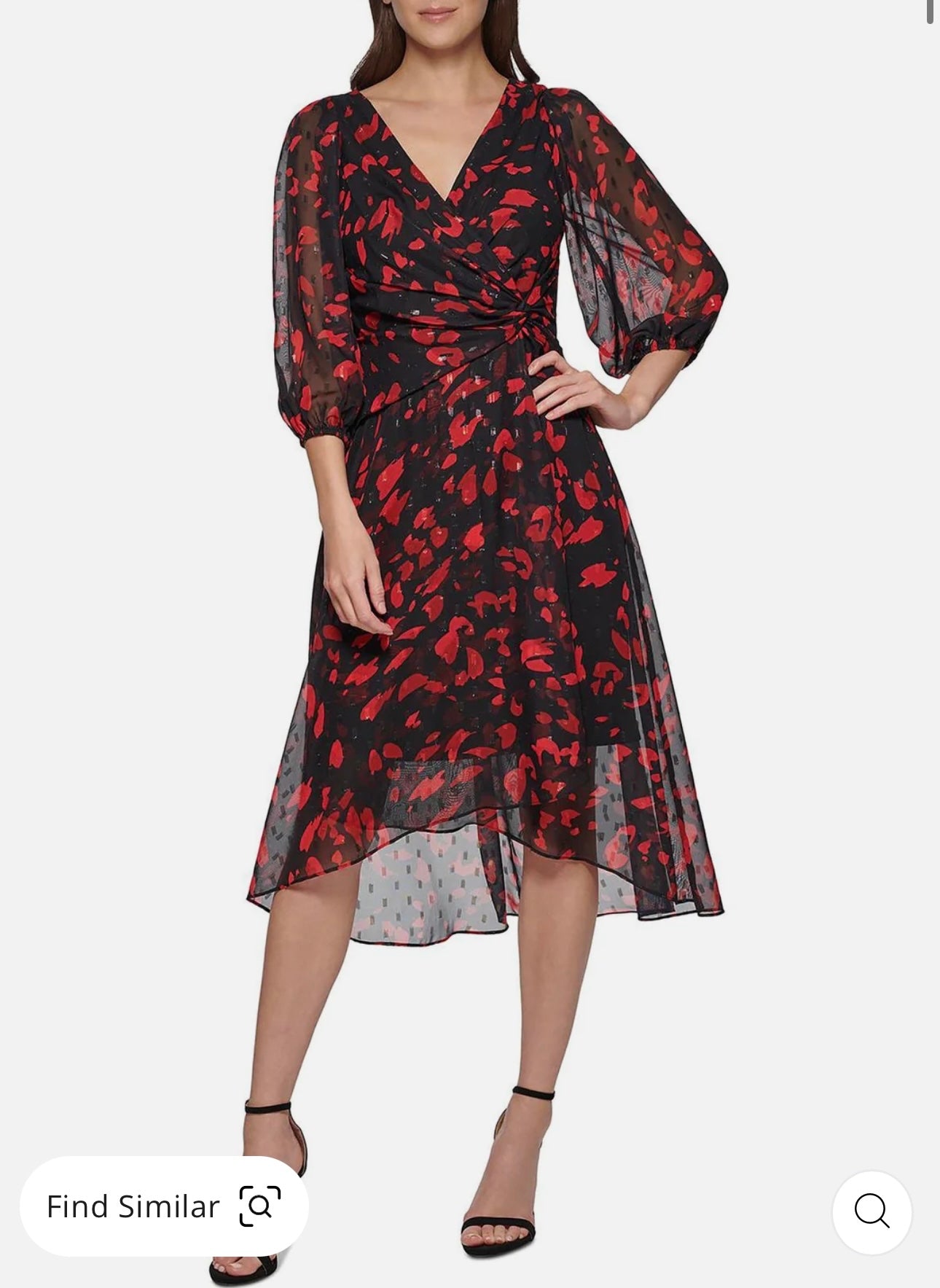 Designer Womens Printed Calf Midi Dress