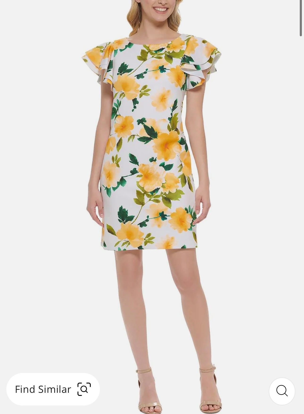 Designer Womens Floral Mini Sheath Dress