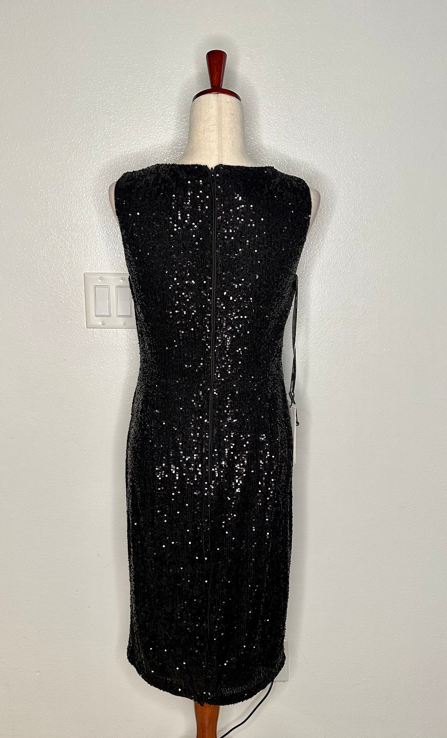 Womens Sequined Knee Cocktail And Party Dress