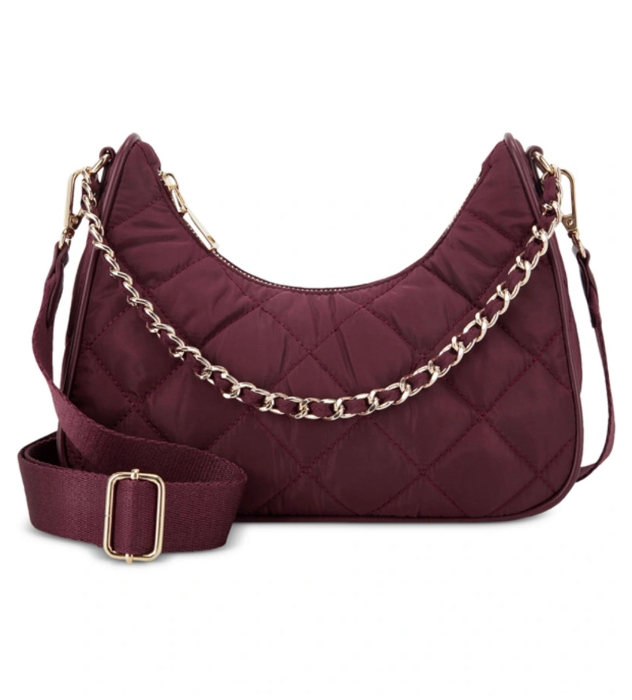 Designer  NYLON CHILSEA CROSSBODY, DARK CHERRY