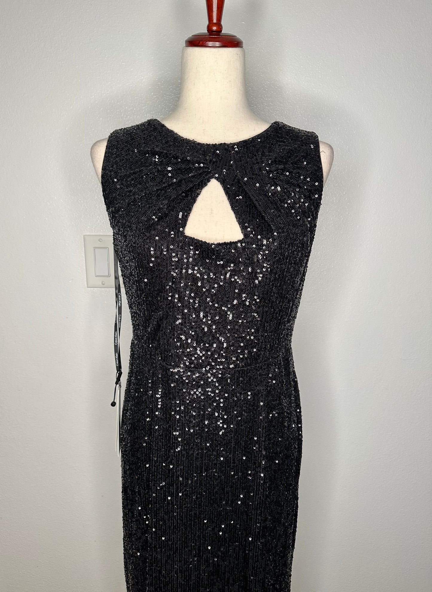 Womens Sequined Knee Cocktail And Party Dress