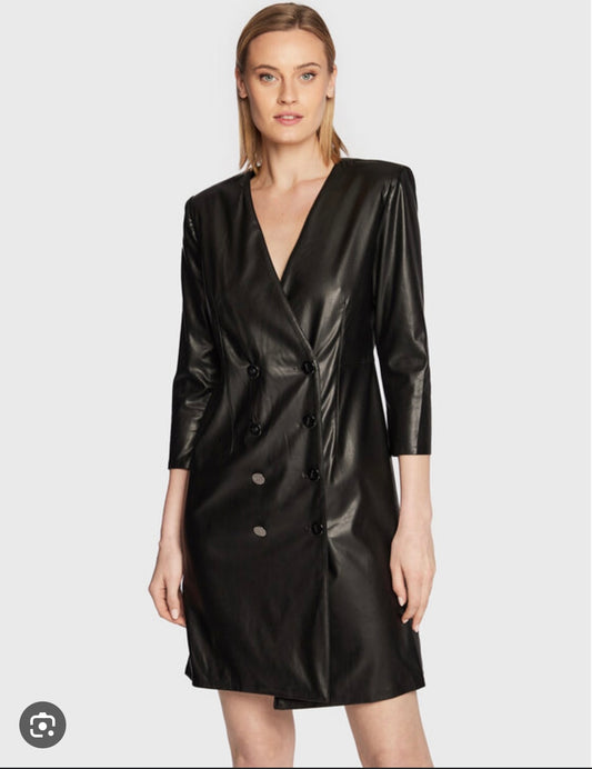 Designer Faux Leather Dress