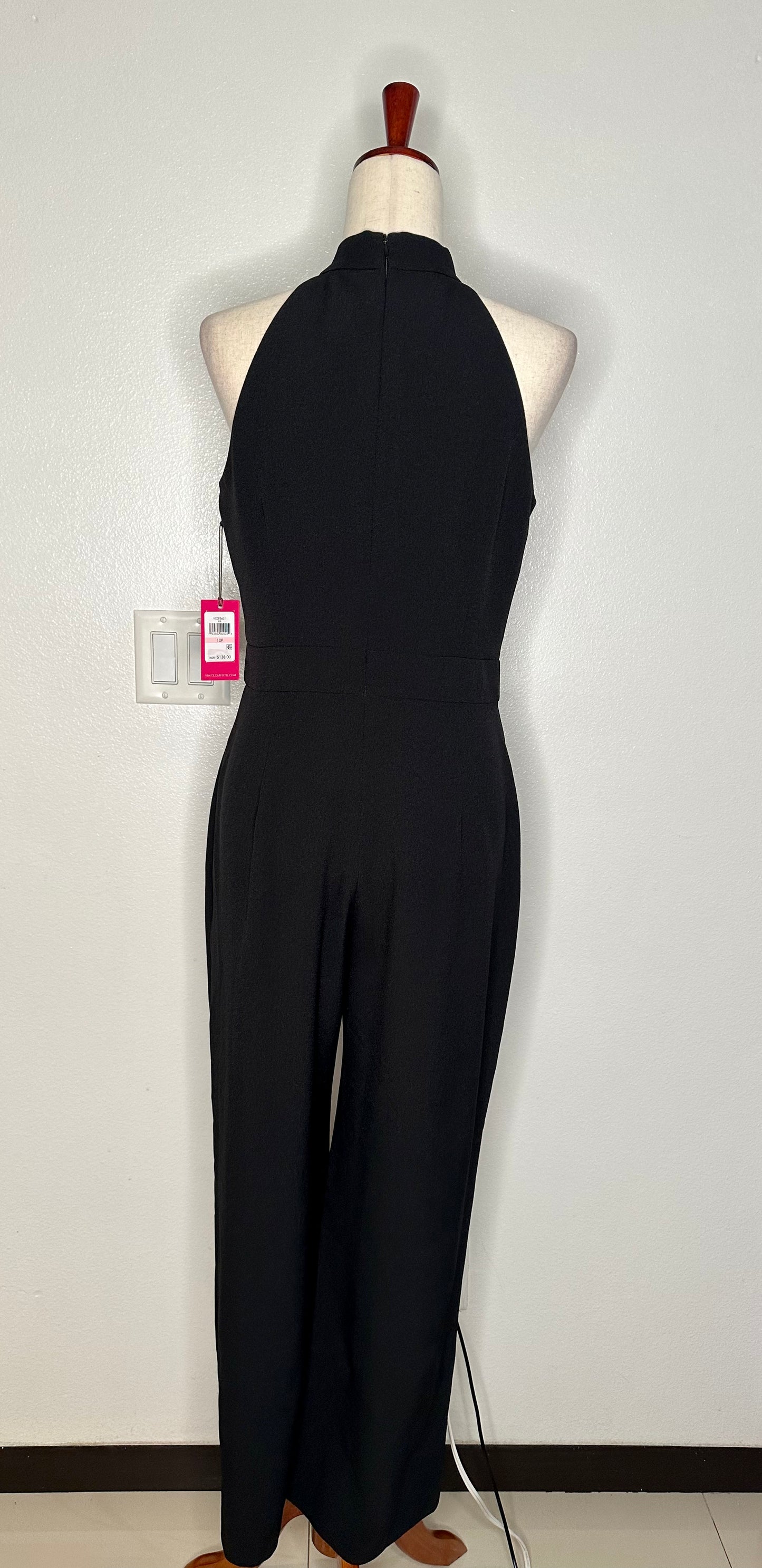 Womens Crepe Bow Jumpsuit