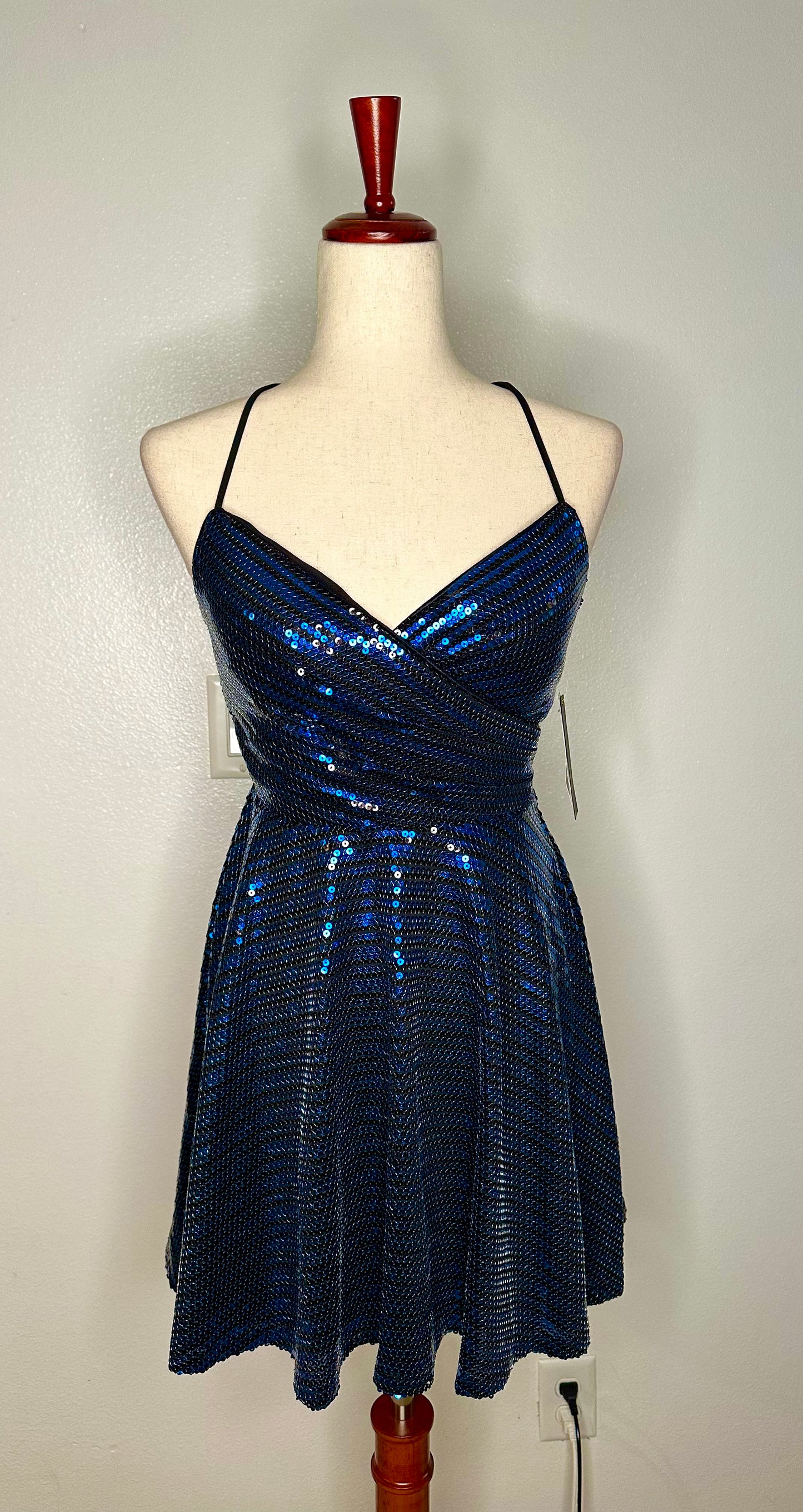 Womens Sequined Short Mini Dress