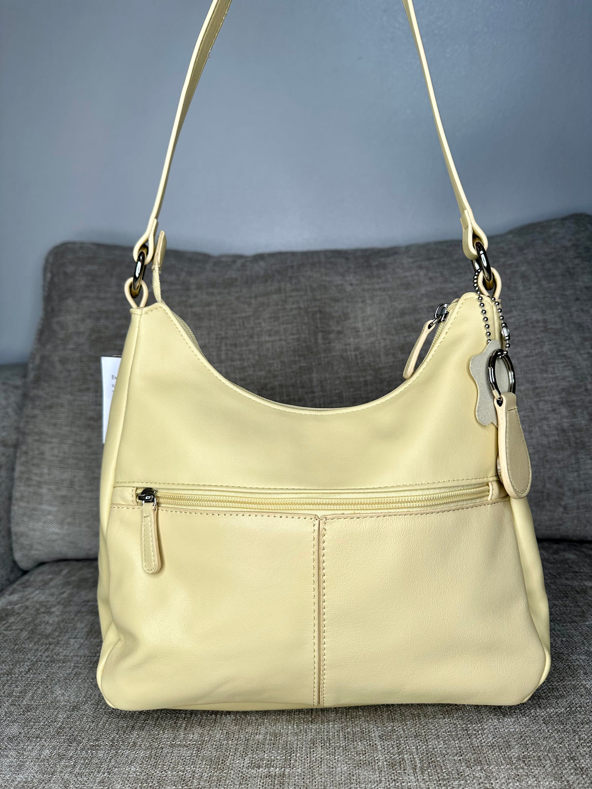 Giani Bernini Nappa Leather Hobo Bag, Created For Macy's In Navy,silver Giani Bernini Nappa Leather Hobo Bag, Created For Macy's In Navy,silver