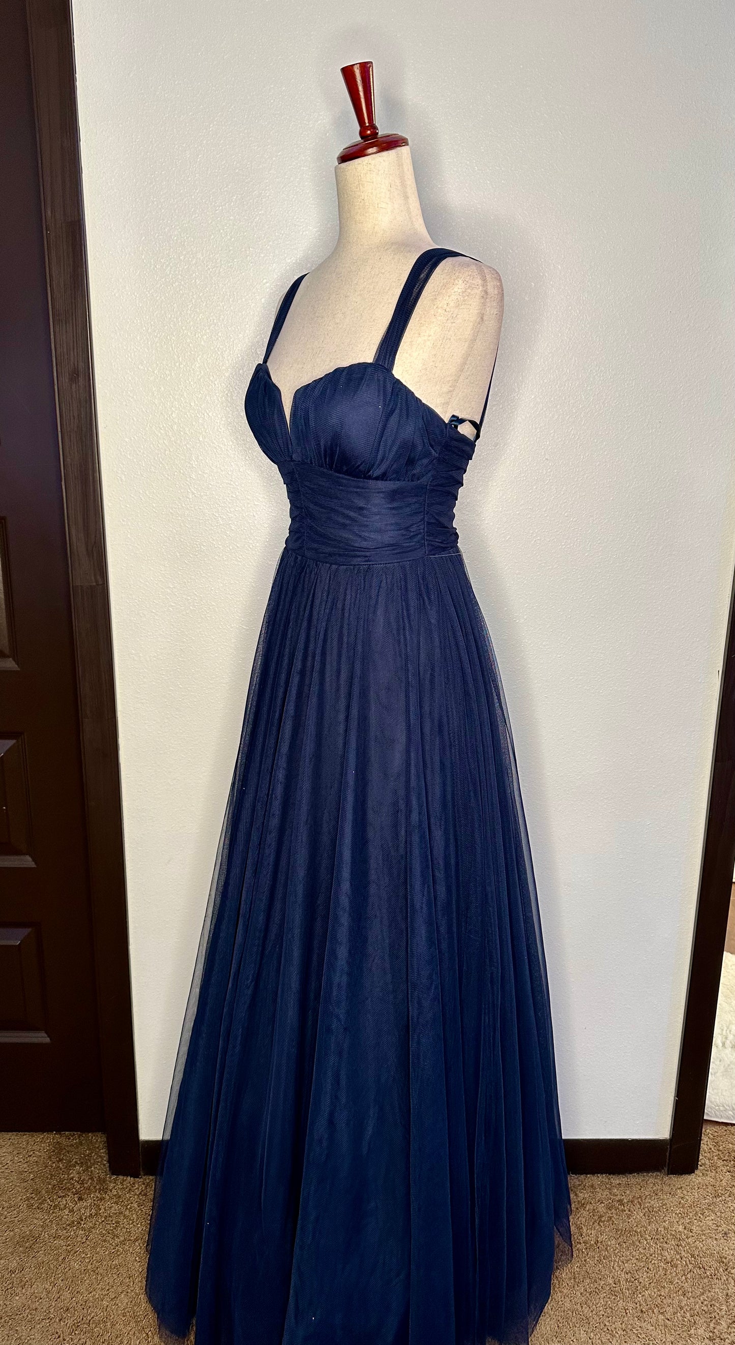 Womens Pleated Evening Dress