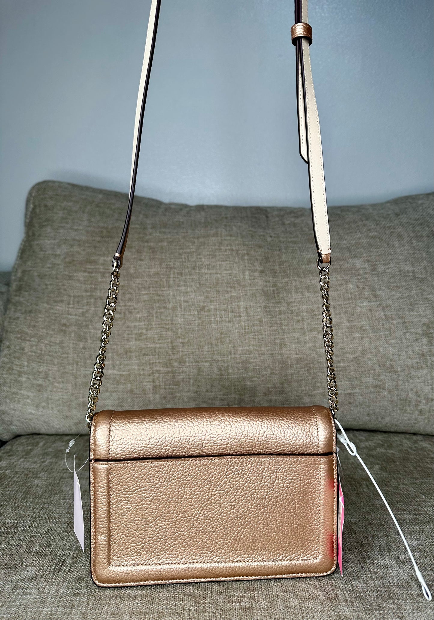 Designer Knott Metallic Flap Crossbody