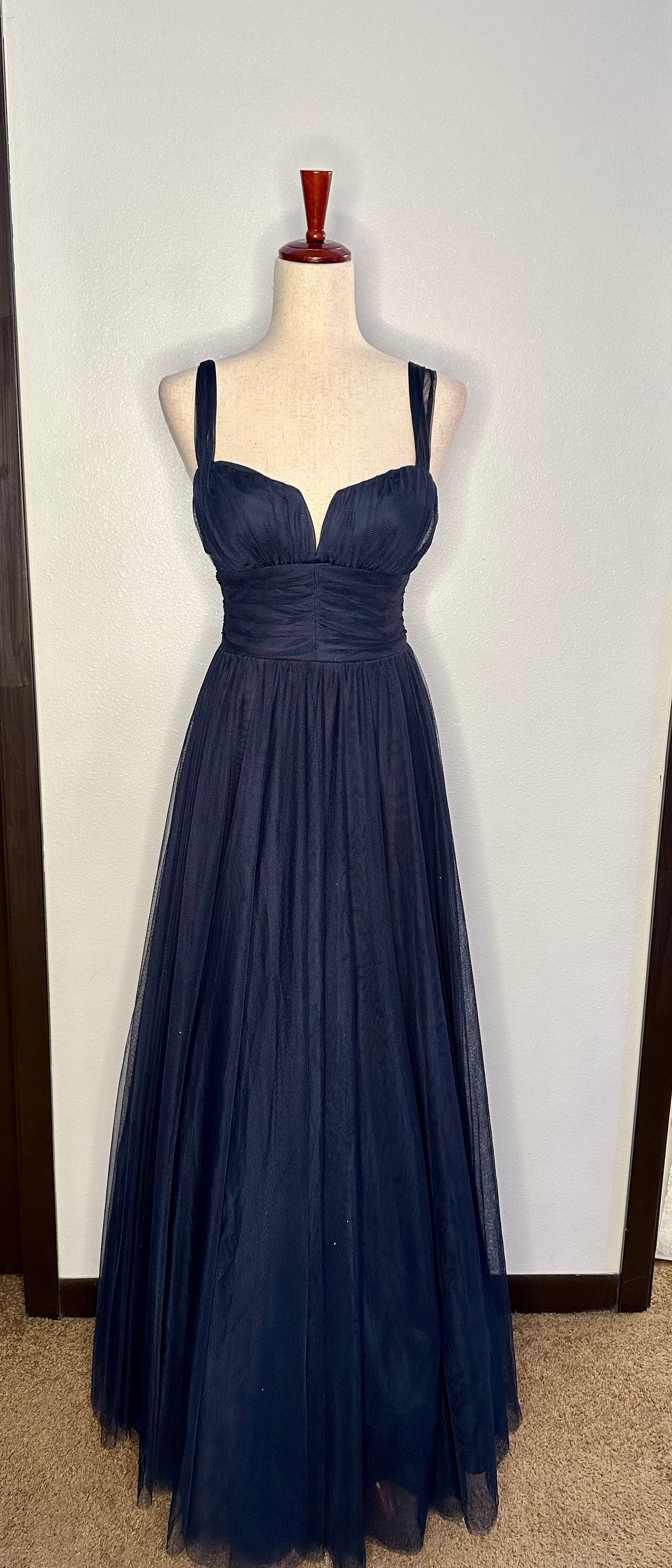 Womens Pleated Evening Dress