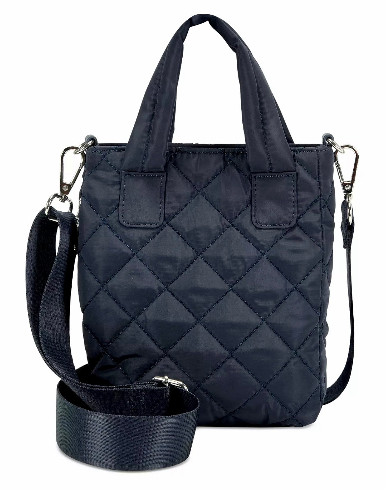 Designer Nylon Rachell Quilted Crossbody Color Dark Green