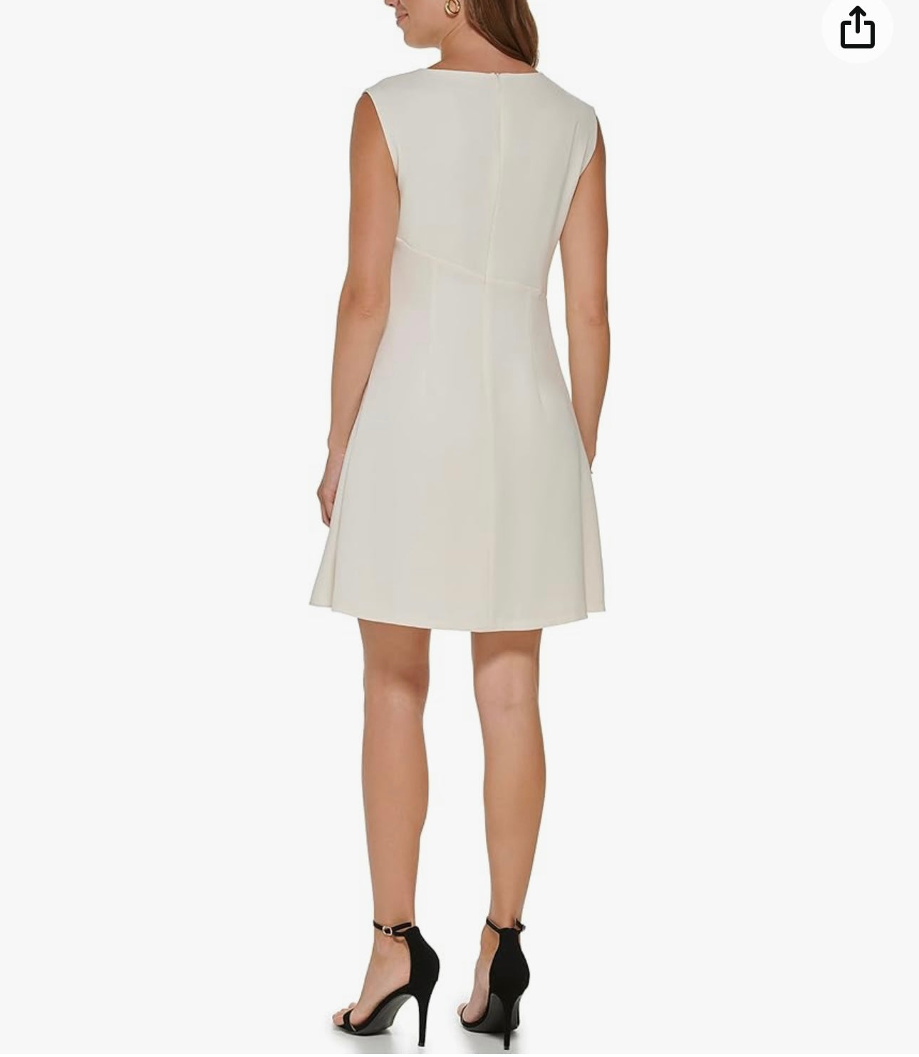 Women's Asymetric Neck Scuba Crepe/Silky Chameuse Cocktail Dress