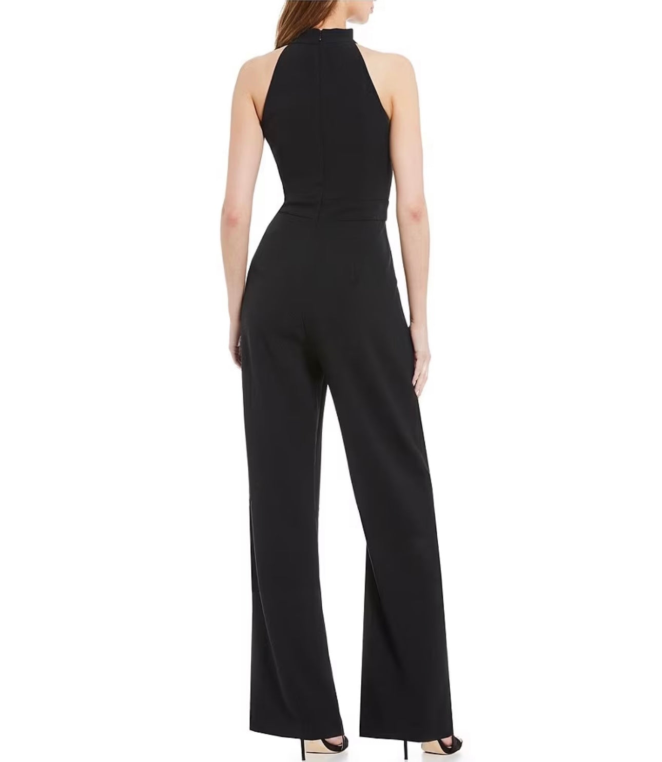 Womens Crepe Bow Jumpsuit