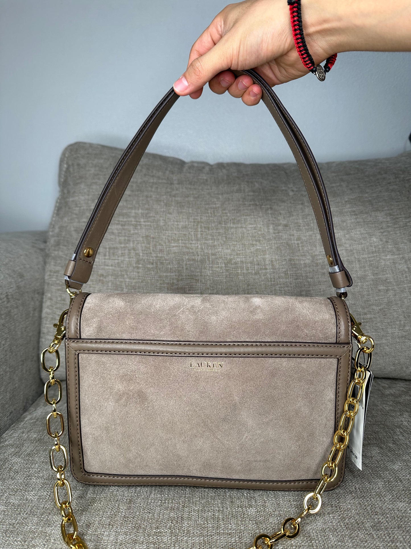 Designer Suede Medium Sydnee Shoulder Bag