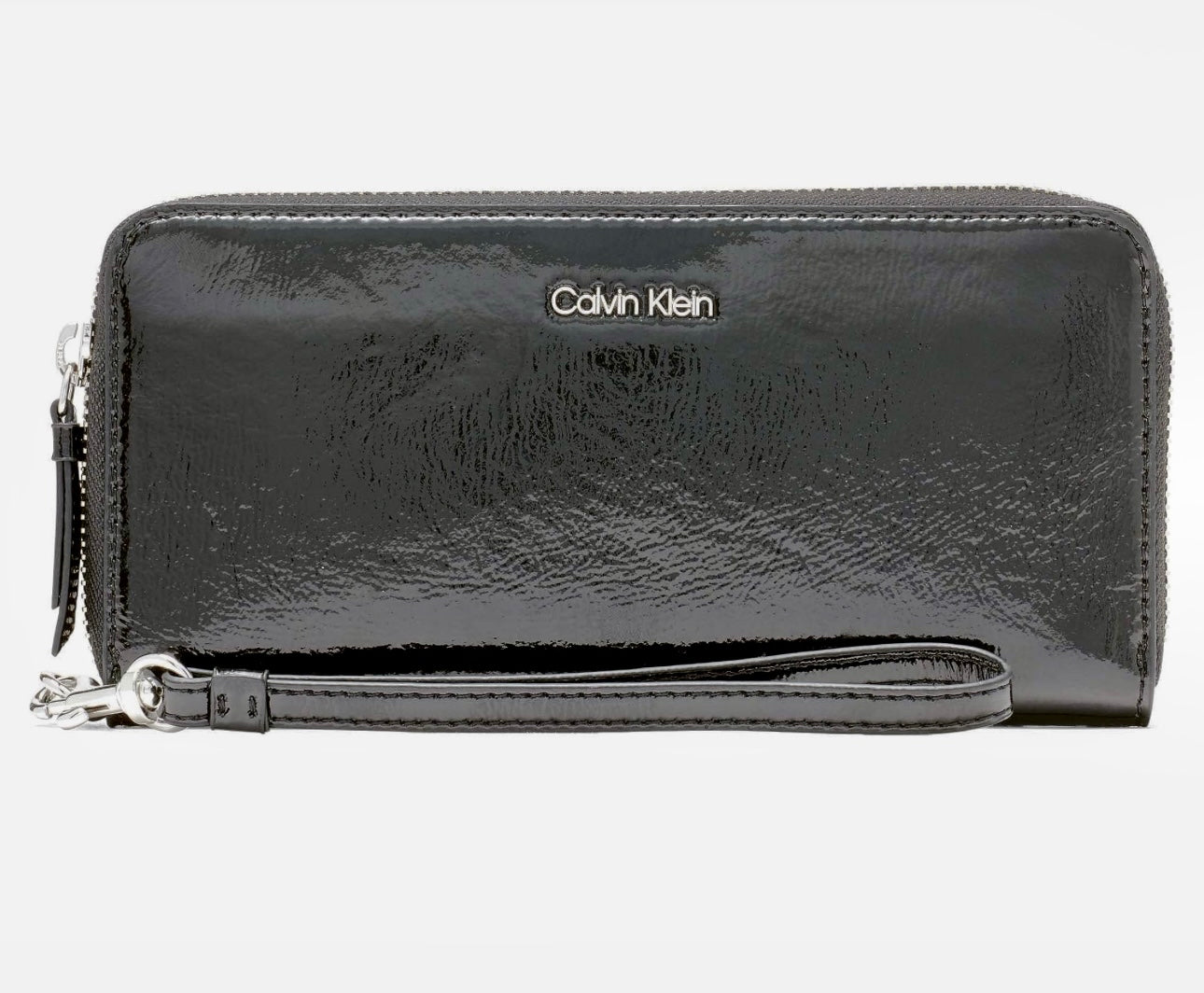 Designer  Key Item Saffiano Continental Zip Around Wallet with Wristlet Strap color black