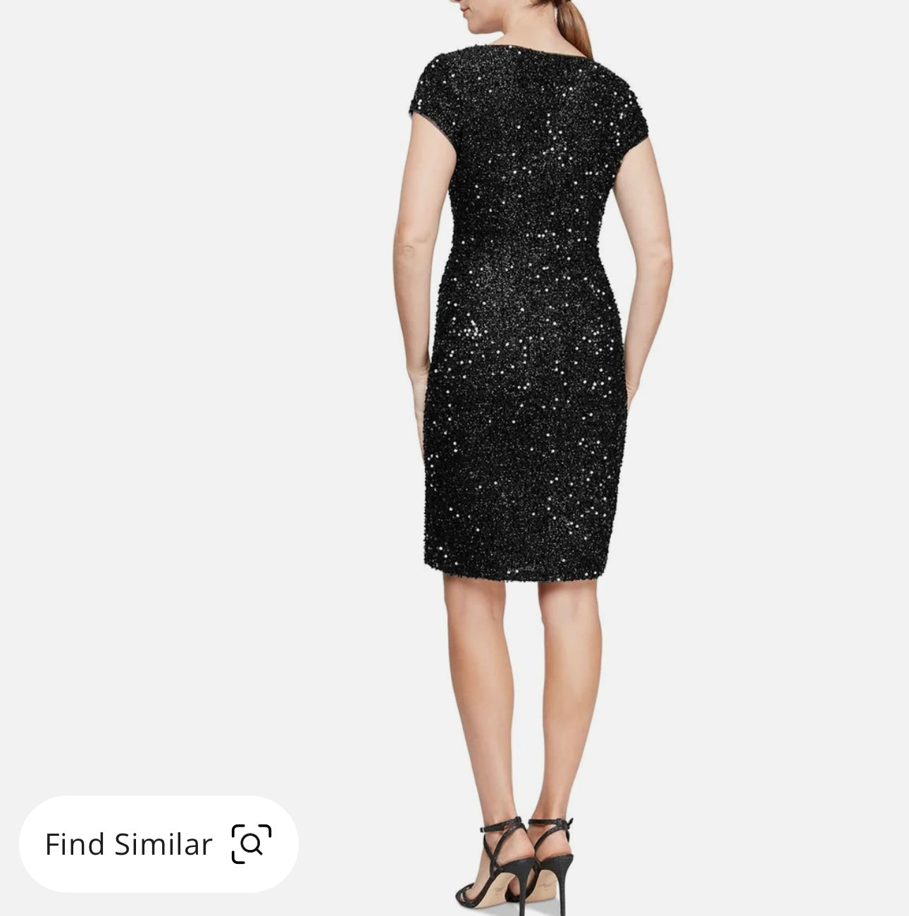 Womens Sequin V-Neck Sheath Dress