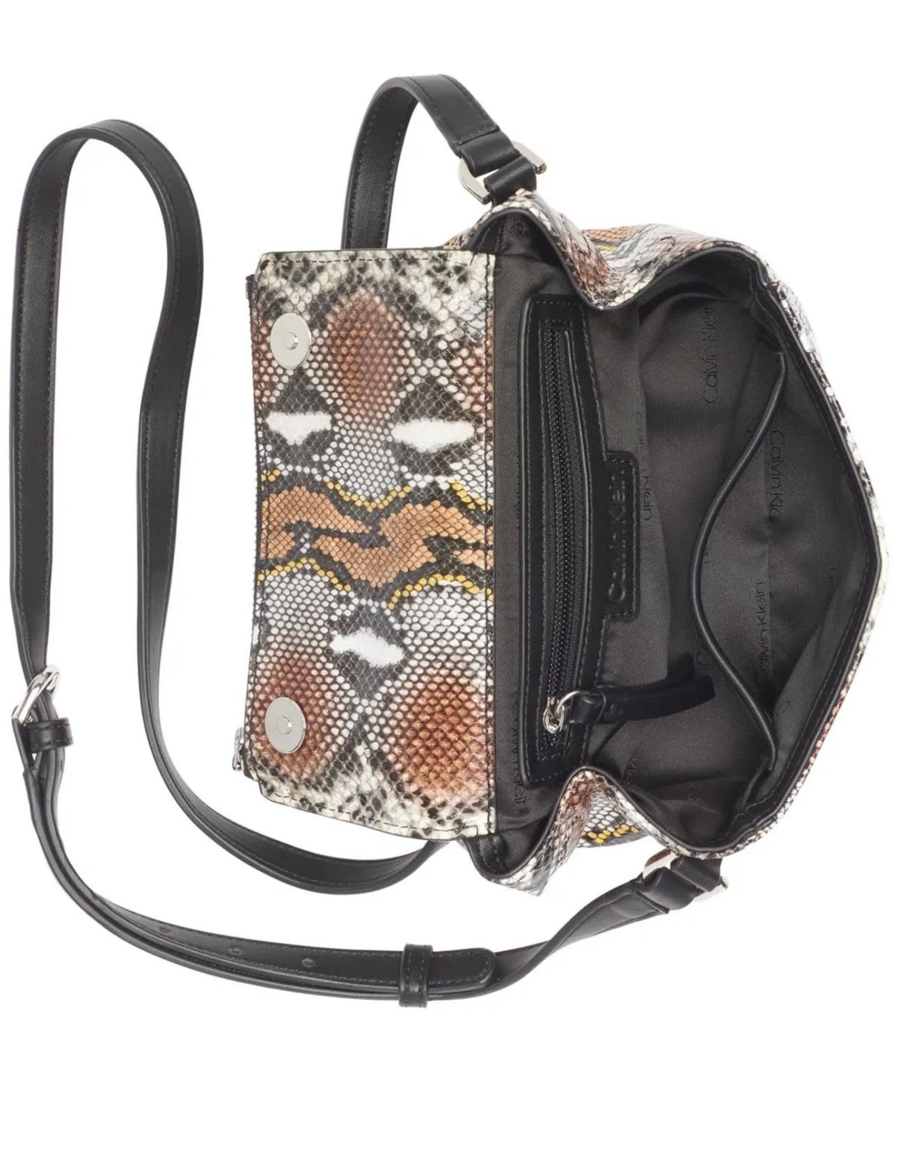 Designer Argo Mini Printed Flap Crossbody - Multi Snake