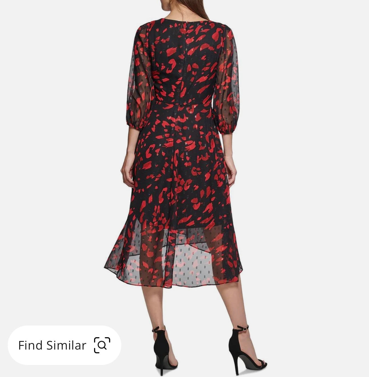 Designer Womens Printed Calf Midi Dress