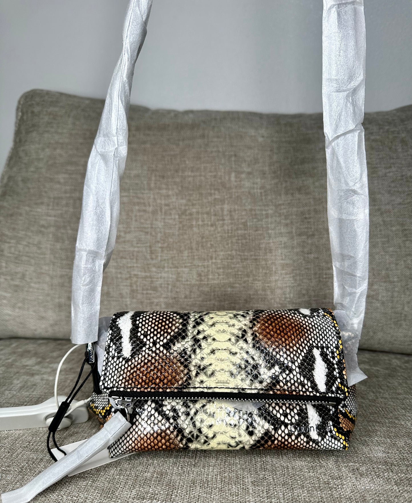 Designer Argo Small Printed Flap Crossbody - Multi Snake